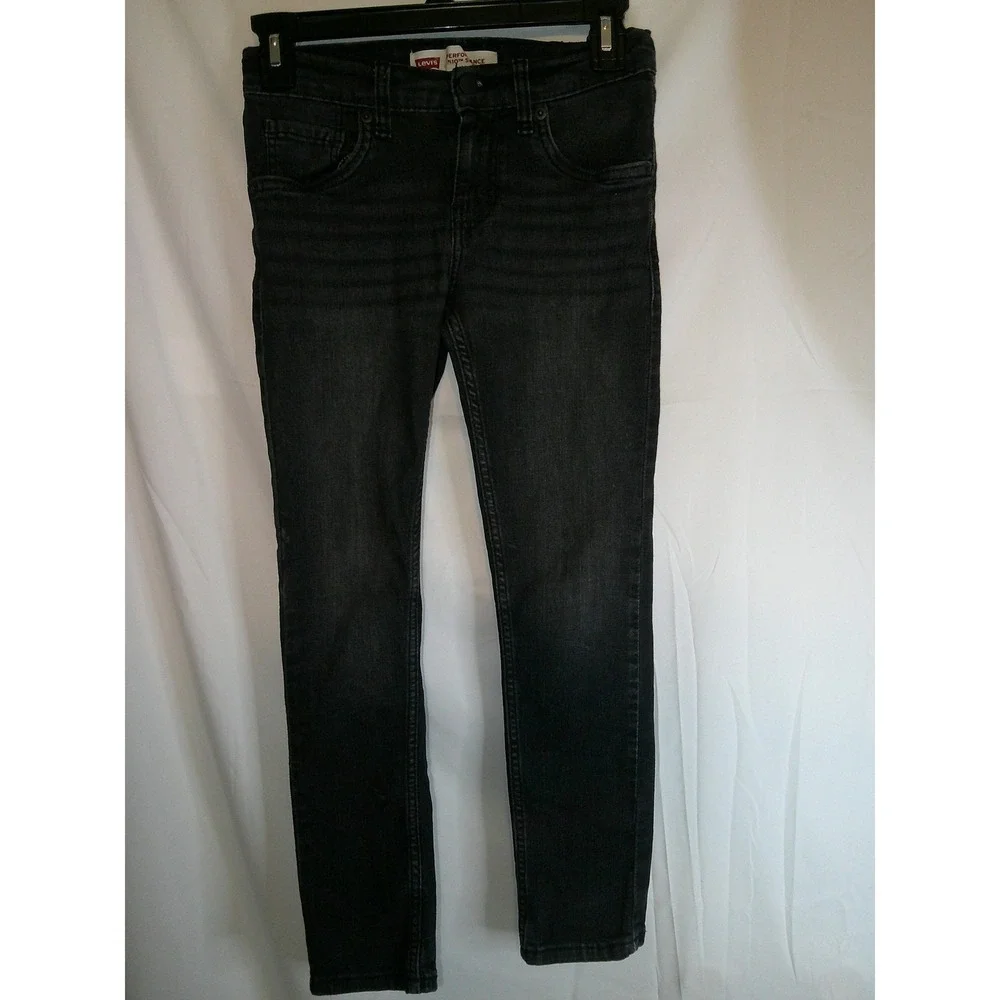 Levis 510 Skinny Fit Performance Black Wash Jeans Kids Size 10 Reg